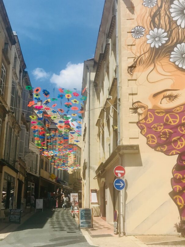 Street art in the old section of Bergerac